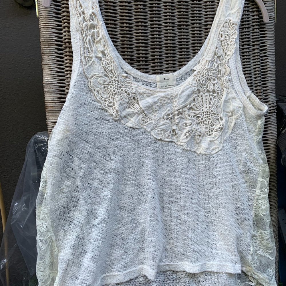 White boho tank